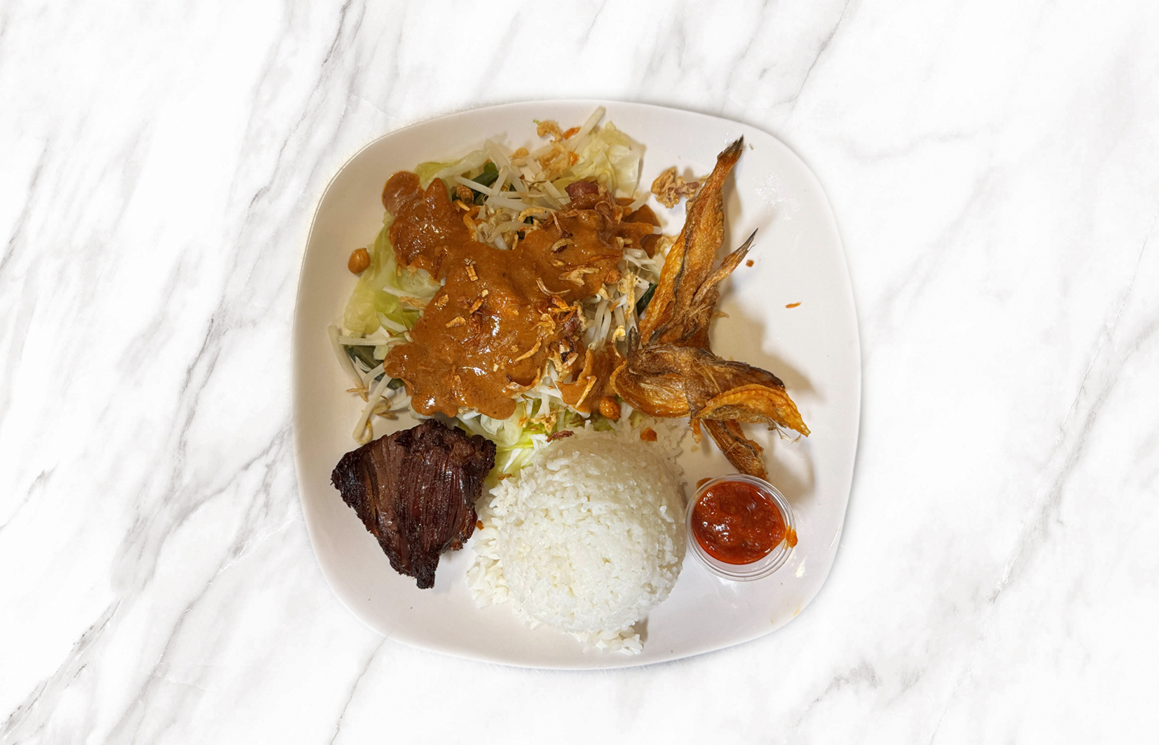 14. Nasi Pecel Blitar — $18.25 – Toko Rame Indonesian Halal Restaurant